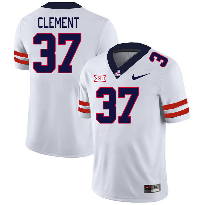 Men #37 Nolan Clement Arizona Wildcats Big 12 Conference College Football Jerseys Stitched-White